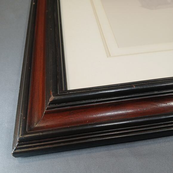 "Foggy Pelican Day" Signed James Richmond Photography Wall Art 24x20" Wood Frame - Picture 10 of 10